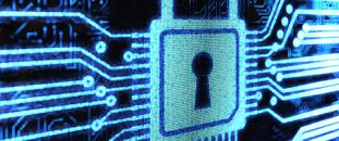 Cybersecurity screen with lock | CNA Insurance