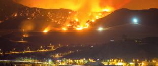 Wildfire in Mountains